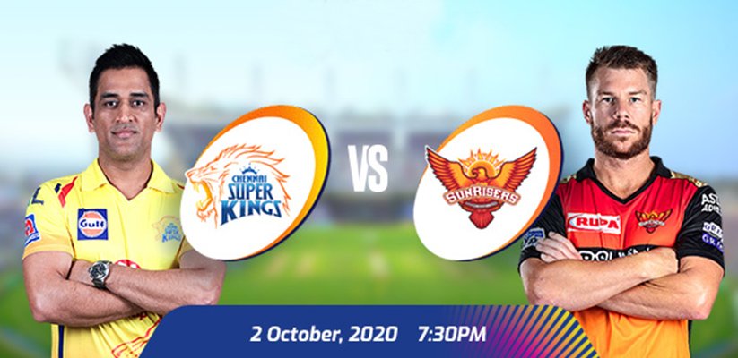 IPL 2020 CSK vs SRH Prediction