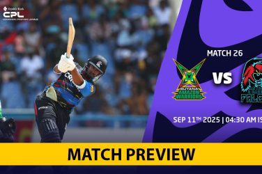 Guyana Amazon Warriors vs Antigua and Barbuda Falcons, CPL 2025